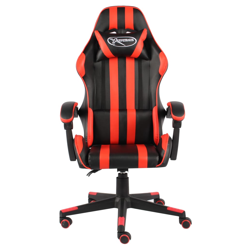 vidaXL Scaun de racing, negru și roșu, piele ecologică vidaXL Scaun de racing, negru și roșu, piele ecologică