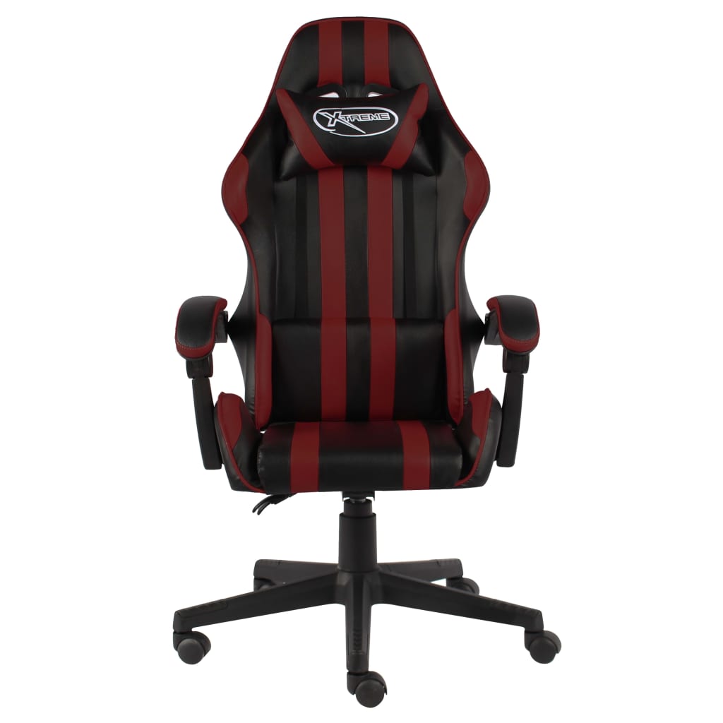 vidaXL Scaun de racing, negru și roșu vin, piele ecologică vidaXL Scaun de racing, negru și roșu vin, piele ecologică
