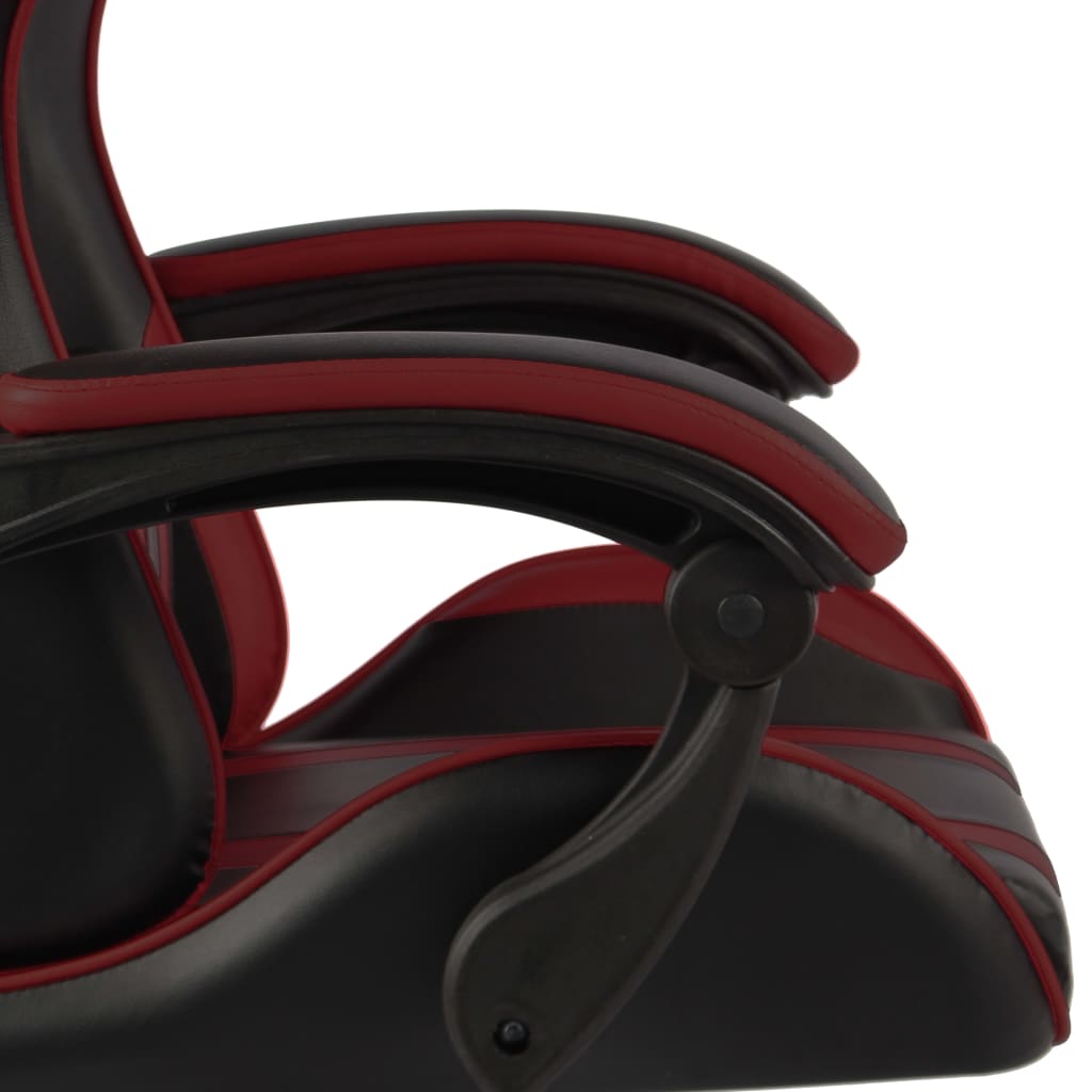 vidaXL Scaun de racing, negru și roșu vin, piele ecologică vidaXL Scaun de racing, negru și roșu vin, piele ecologică