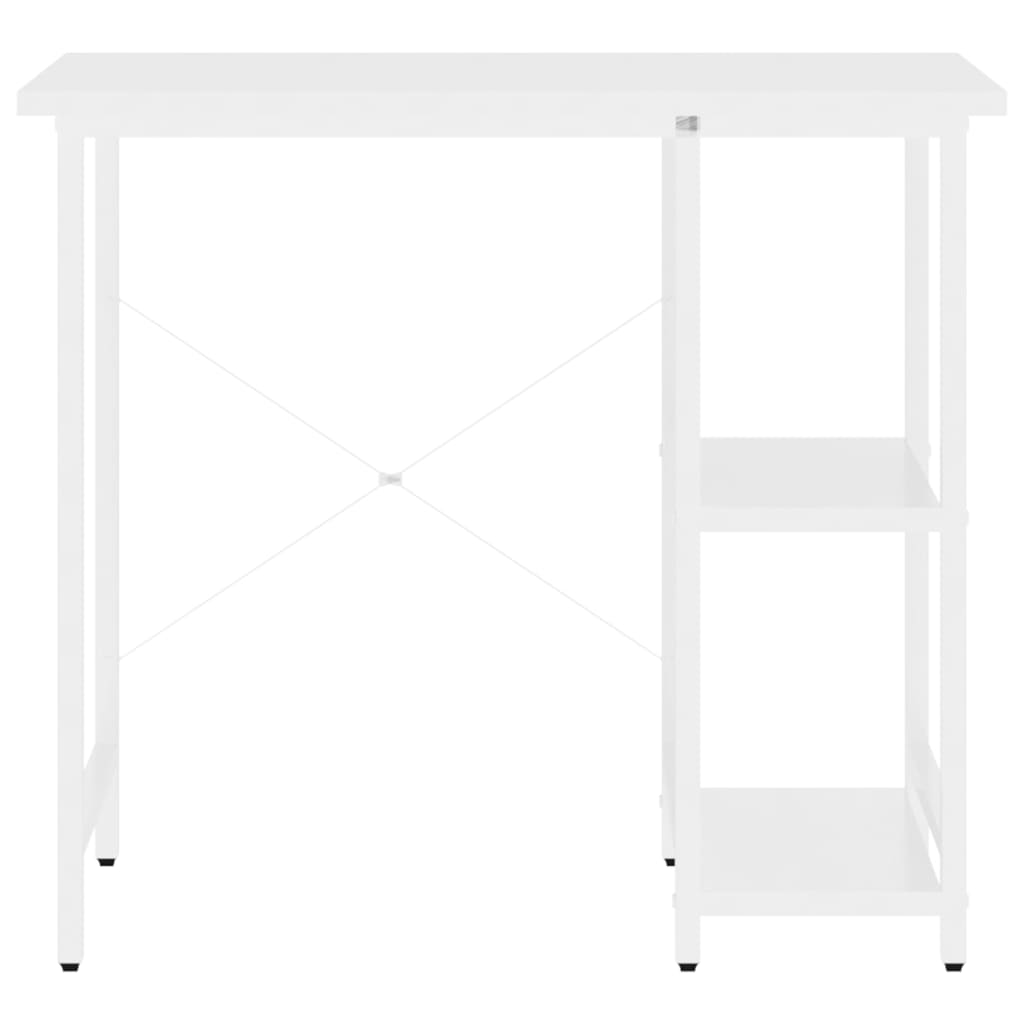 vidaXL Birou de calculator, alb, 80x40x72 cm, MDF și metal