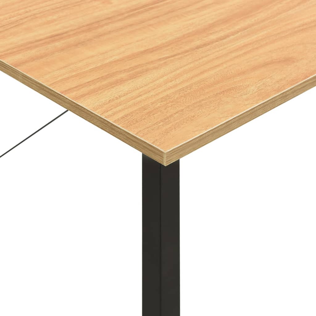 vidaXL Birou de calculator negru/stejar deschis 80x40x72 cm MDF/metal