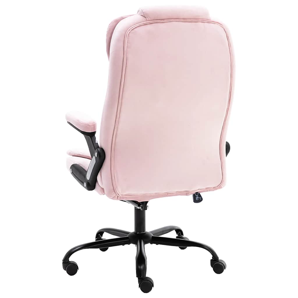 vidaXL Scaun de masaj pentru birou, roz, catifea vidaXL Scaun de masaj pentru birou, roz, catifea