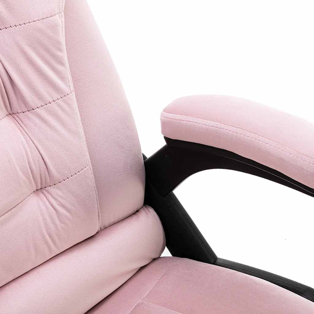vidaXL Scaun de masaj pentru birou, roz, catifea vidaXL Scaun de masaj pentru birou, roz, catifea