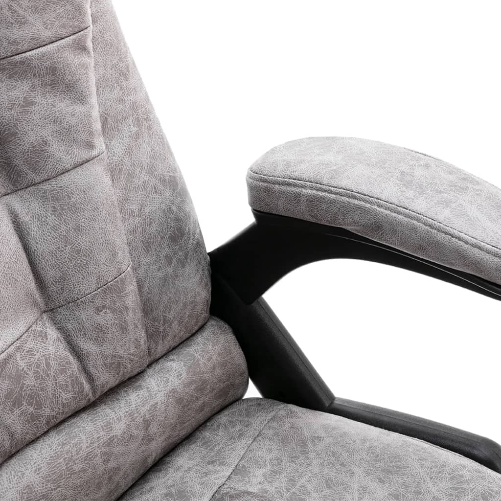 vidaXL Scaun de masaj pentru birou, gri deschis, velur ecologic vidaXL Scaun de masaj pentru birou, gri deschis, velur ecologic