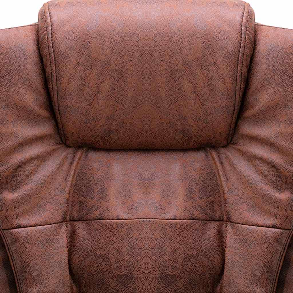 vidaXL Scaun de masaj pentru birou, maro deschis, velur ecologic vidaXL Scaun de masaj pentru birou, maro deschis, velur ecologic