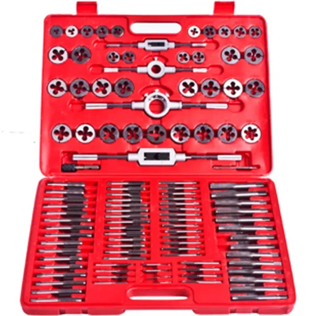 vidaXL Set de instrumente filieră și tarod, 111 piese vidaXL Set de instrumente filieră și tarod, 111 piese