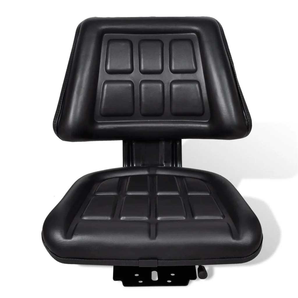 vidaXL Scaun de tractor cu spătar, negru vidaXL Scaun de tractor cu spătar, negru