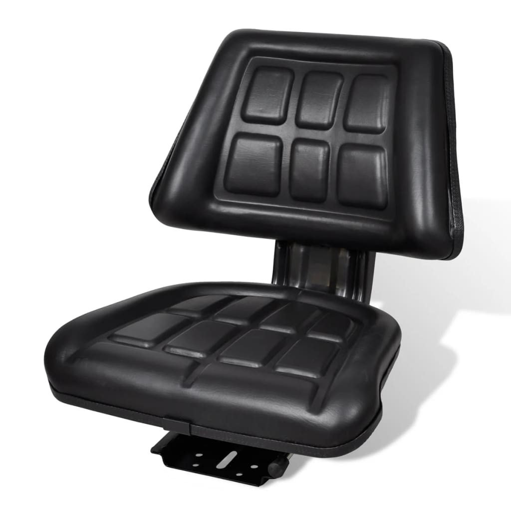 vidaXL Scaun de tractor cu spătar, negru vidaXL Scaun de tractor cu spătar, negru