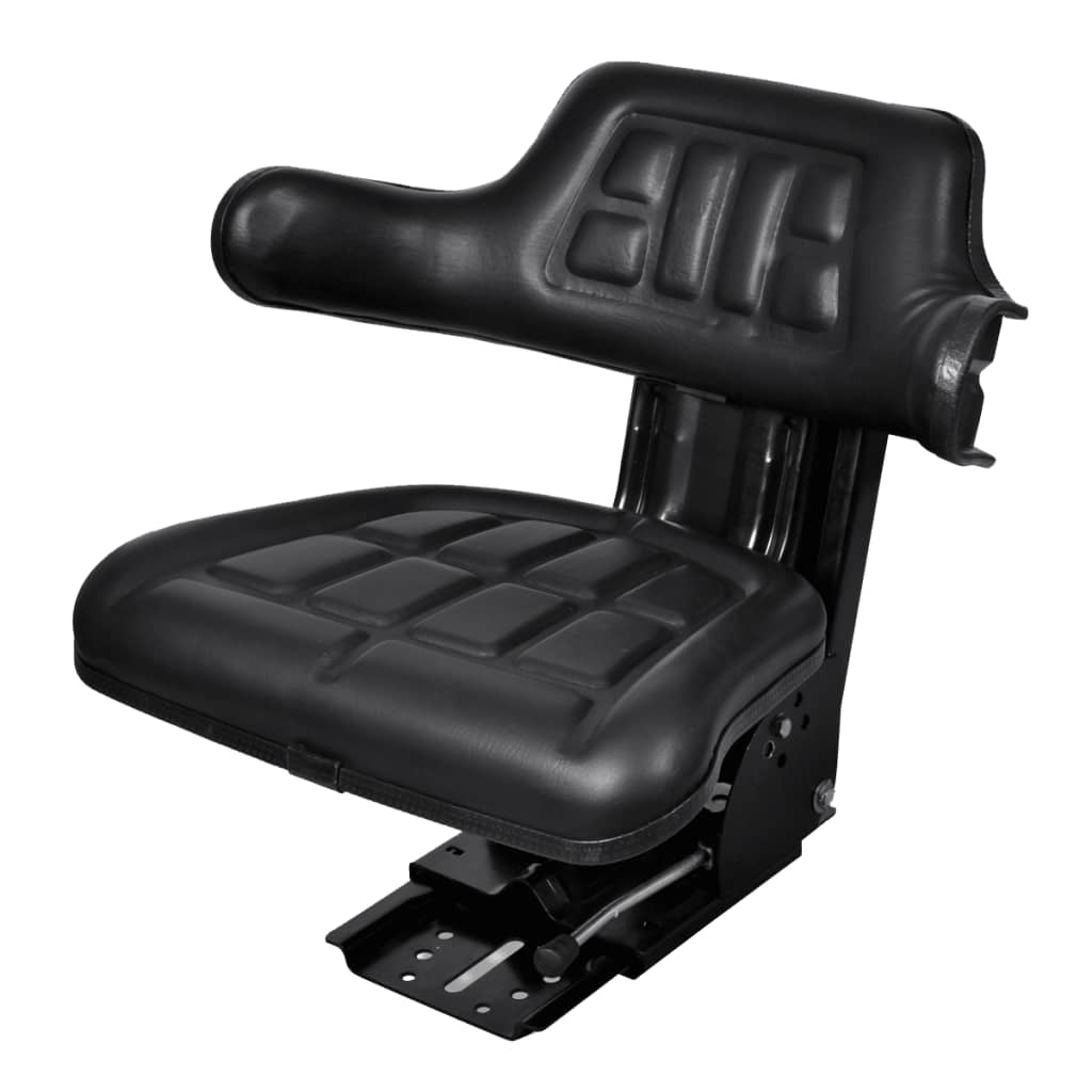 vidaXL Scaun de tractor cu suspensie, negru vidaXL Scaun de tractor cu suspensie, negru