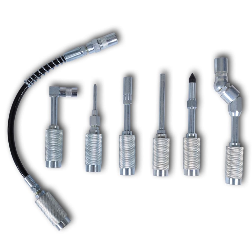 Set Pistol lubrifiere cu adaptator și varfuri 7 buc Set Pistol lubrifiere cu adaptator și varfuri 7 buc