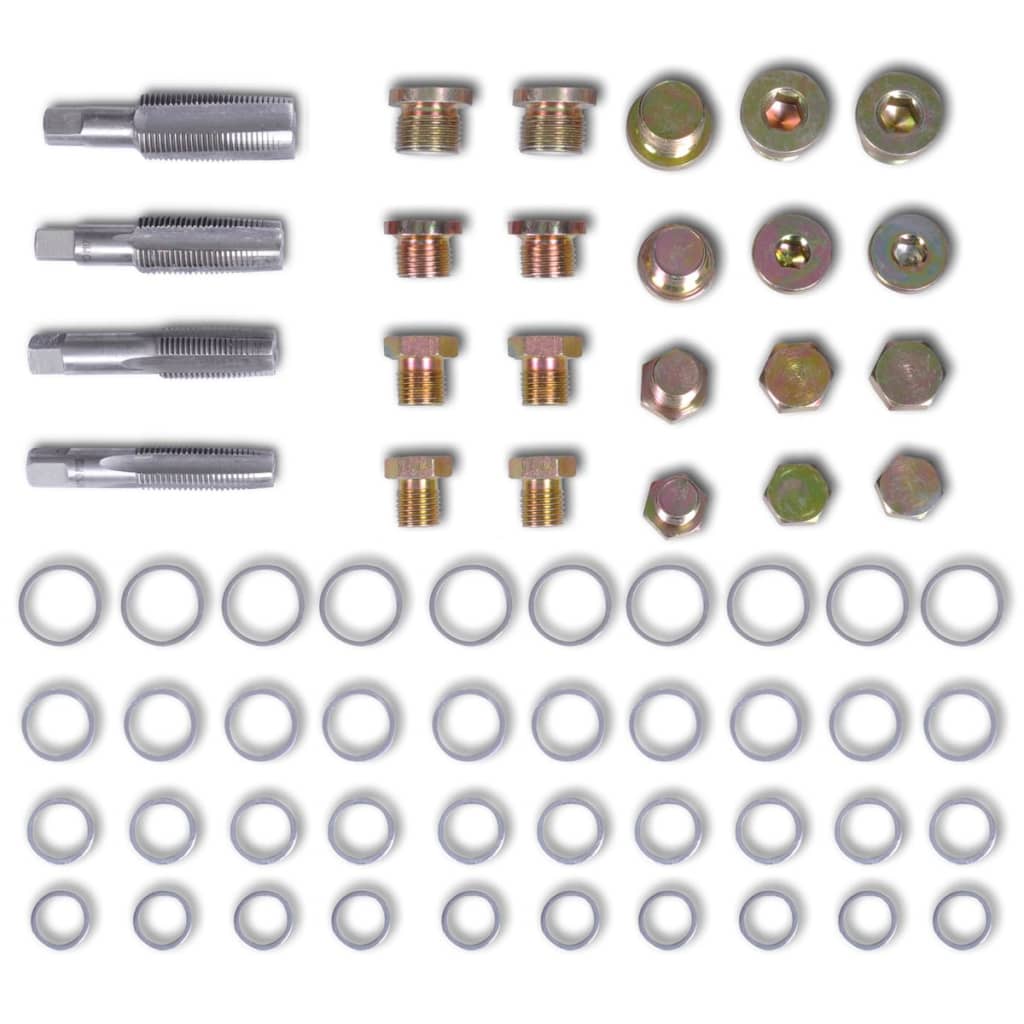 vidaXL Set reparații bușon baie de ulei, 64 piese, M13 M15 M17 M20 vidaXL Set reparații bușon baie de ulei, 64 piese, M13 M15 M17 M20