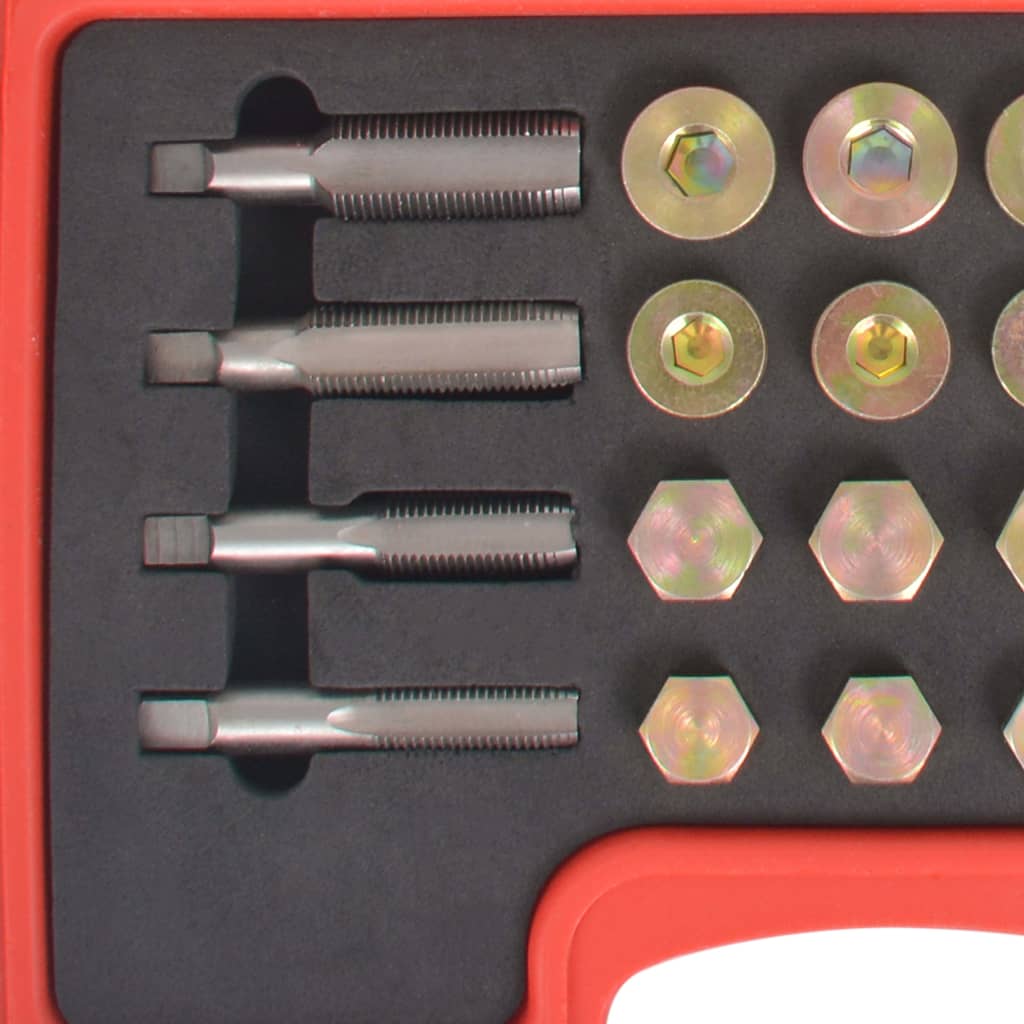 vidaXL Set reparații bușon baie de ulei, 64 piese, M13 M15 M17 M20 vidaXL Set reparații bușon baie de ulei, 64 piese, M13 M15 M17 M20