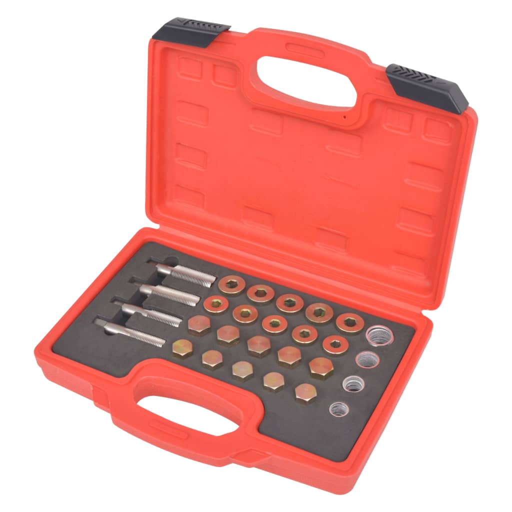 vidaXL Set reparații bușon baie de ulei, 64 piese, M13 M15 M17 M20 vidaXL Set reparații bușon baie de ulei, 64 piese, M13 M15 M17 M20