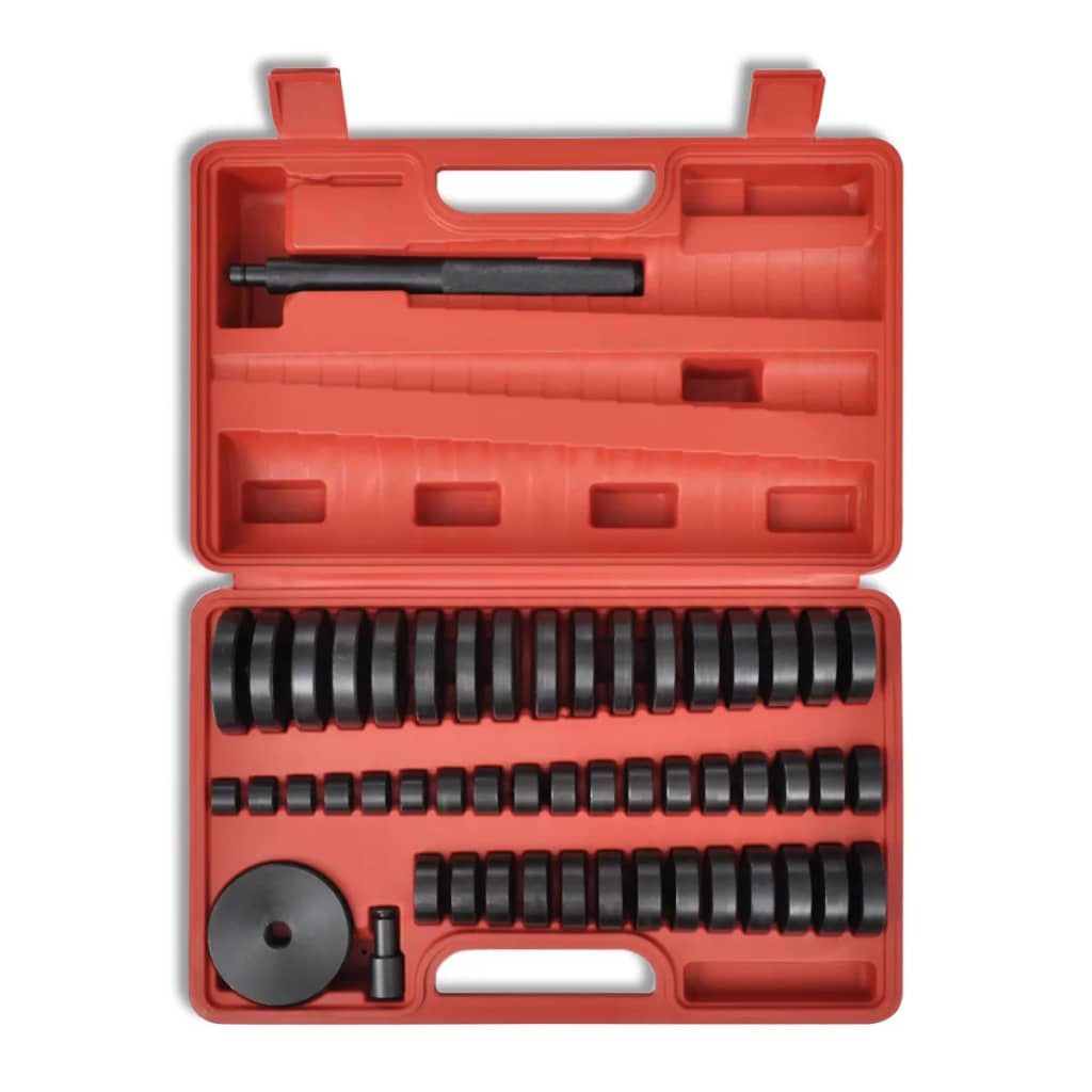 Set adaptat discuri /bucșe / rulmenți / garnituri 18 – 65 mm 51 piese Set adaptat discuri /bucșe / rulmenți / garnituri 18 – 65 mm 51 piese