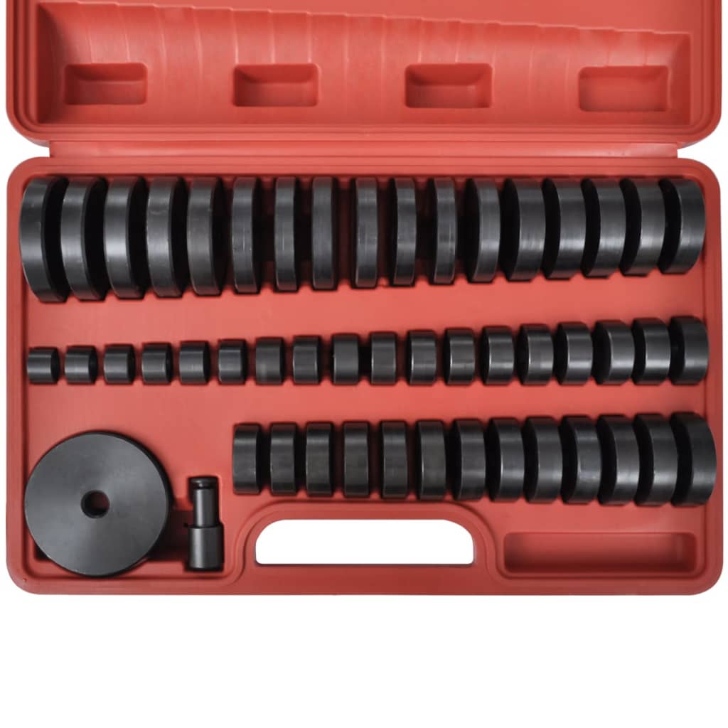 Set adaptat discuri /bucșe / rulmenți / garnituri 18 – 65 mm 51 piese Set adaptat discuri /bucșe / rulmenți / garnituri 18 – 65 mm 51 piese
