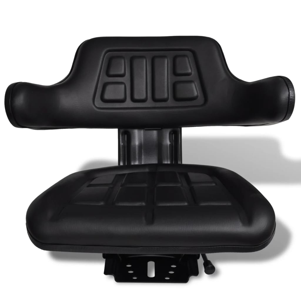 vidaXL Scaun de tractor cu spătar, negru vidaXL Scaun de tractor cu spătar, negru