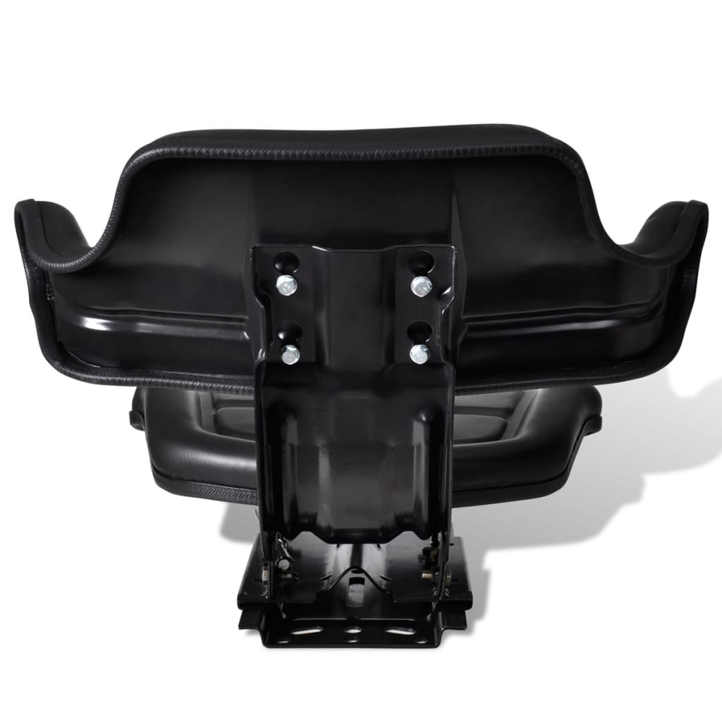 vidaXL Scaun de tractor cu spătar, negru vidaXL Scaun de tractor cu spătar, negru