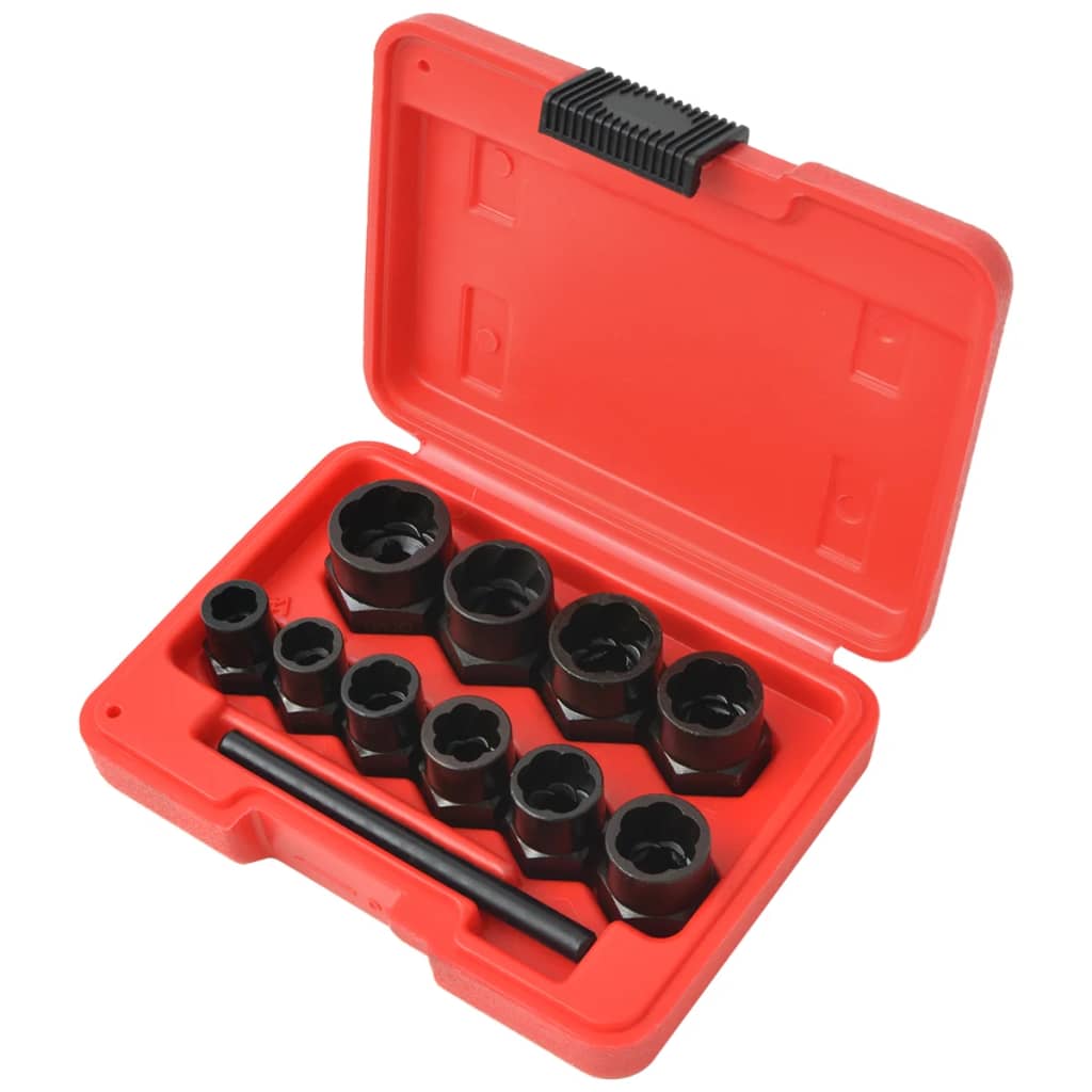 vidaXL Set extractor șuruburi și piulițe deteriorate din oțel, 11 piese vidaXL Set extractor șuruburi și piulițe deteriorate din oțel, 11 piese