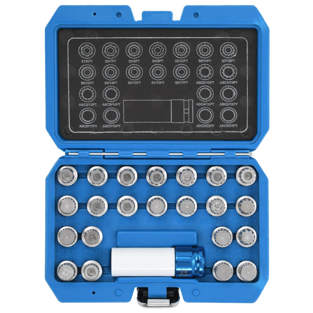 vidaXL Set de chei blocare jante, 23 piese, pentru VAG