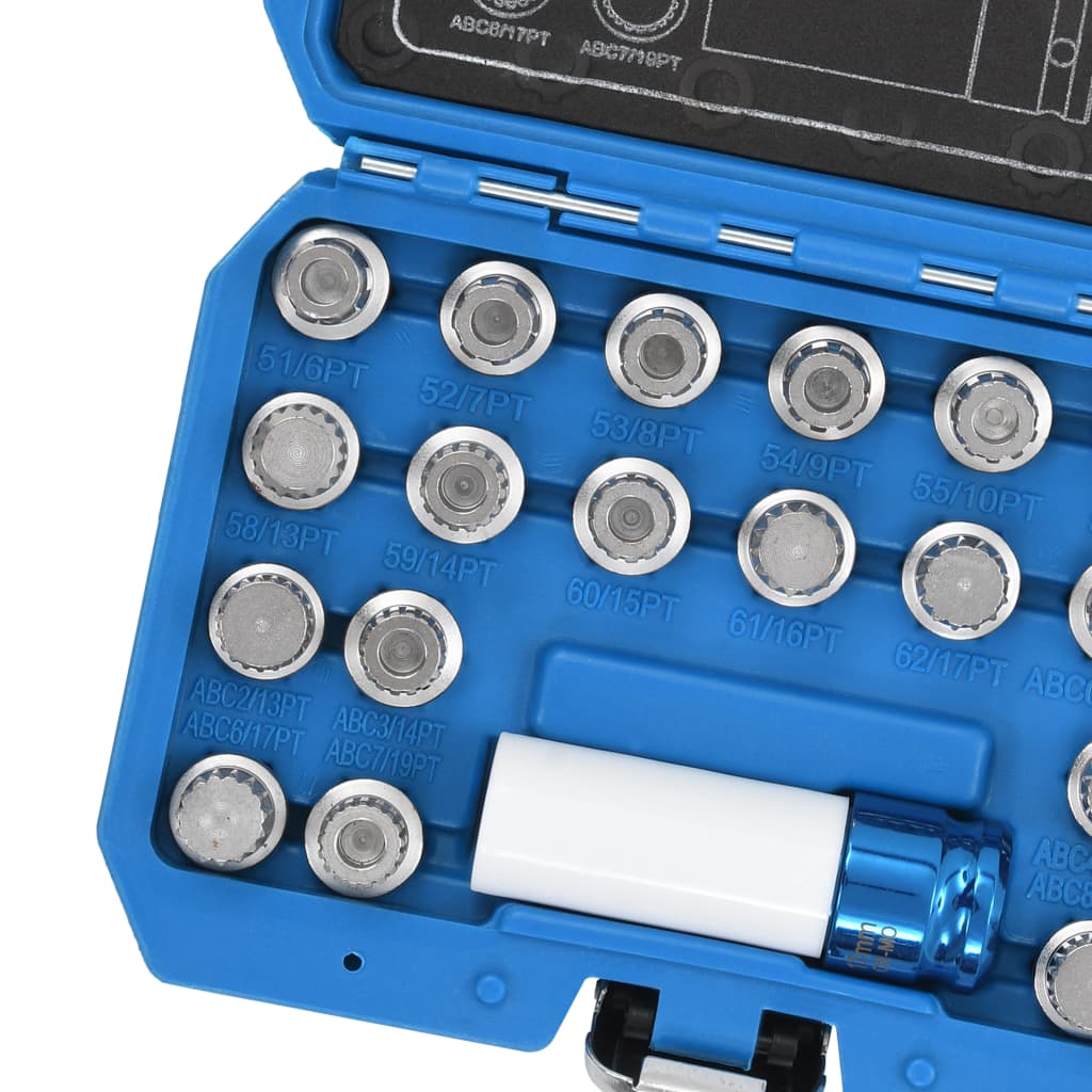 vidaXL Set de chei blocare jante, 23 piese, pentru VAG