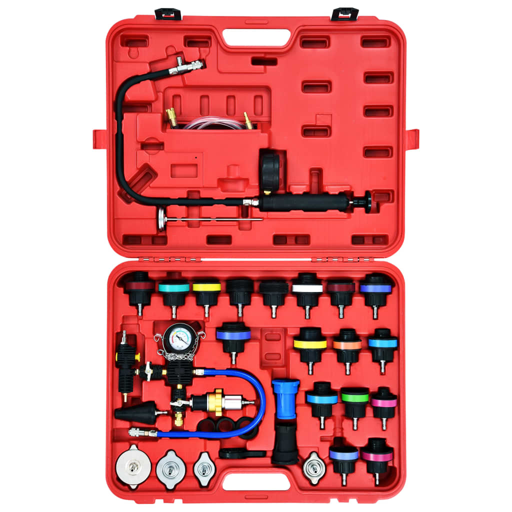 vidaXL Set testare presiune radiator și sistem de răcire, 28 piese