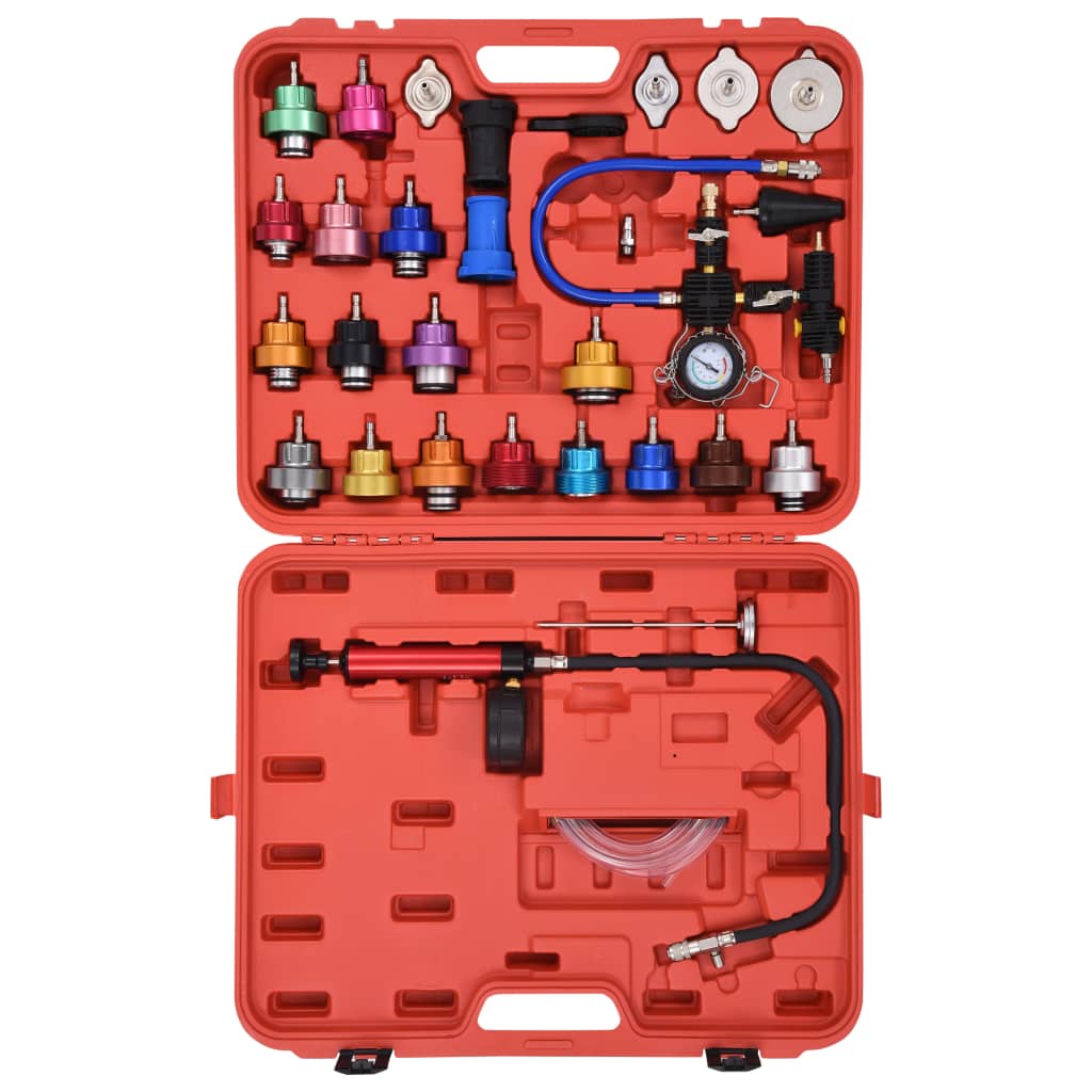 vidaXL Set testare presiune radiator și sistem de răcire, 28 piese