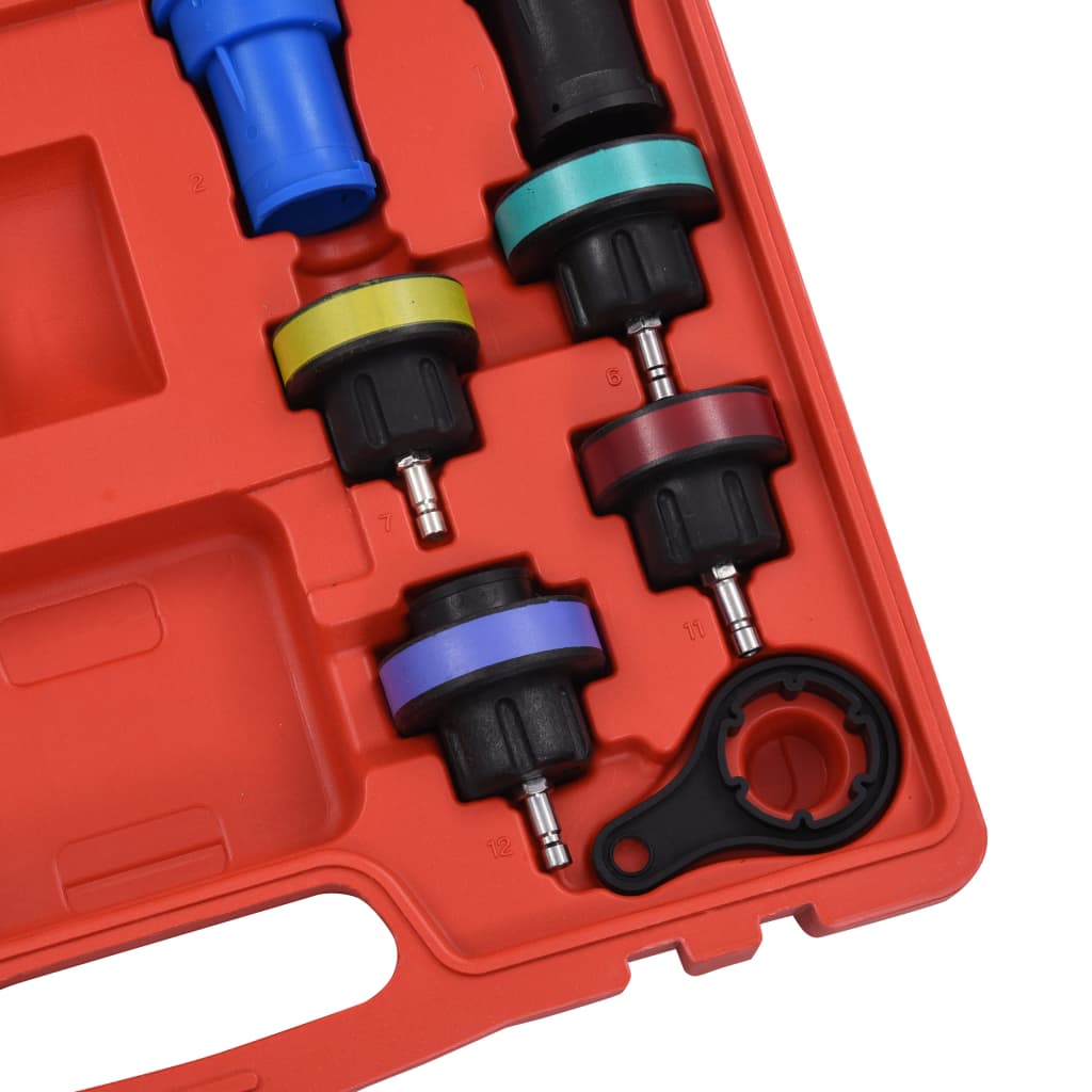 vidaXL Set testare presiune capac radiator și sistem răcire, 18 piese vidaXL Set testare presiune capac radiator și sistem răcire, 18 piese