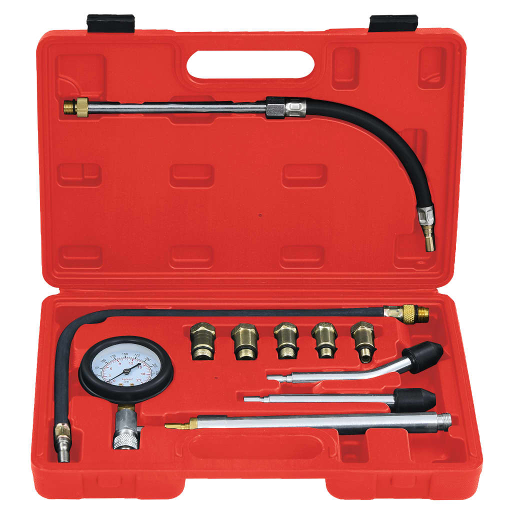 vidaXL Set tester compresie pentru motor pe benzină, 12 piese vidaXL Set tester compresie pentru motor pe benzină, 12 piese
