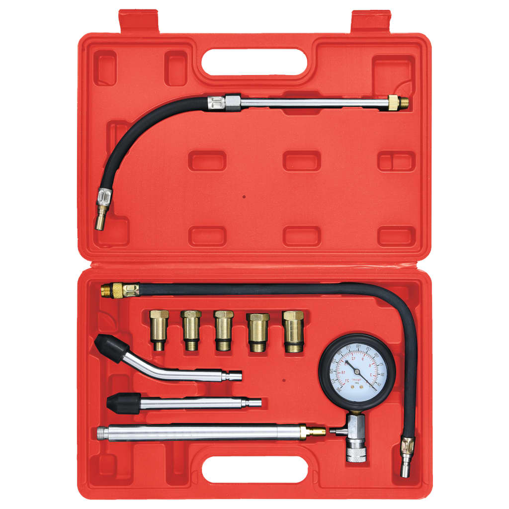 vidaXL Set tester compresie pentru motor pe benzină, 12 piese vidaXL Set tester compresie pentru motor pe benzină, 12 piese