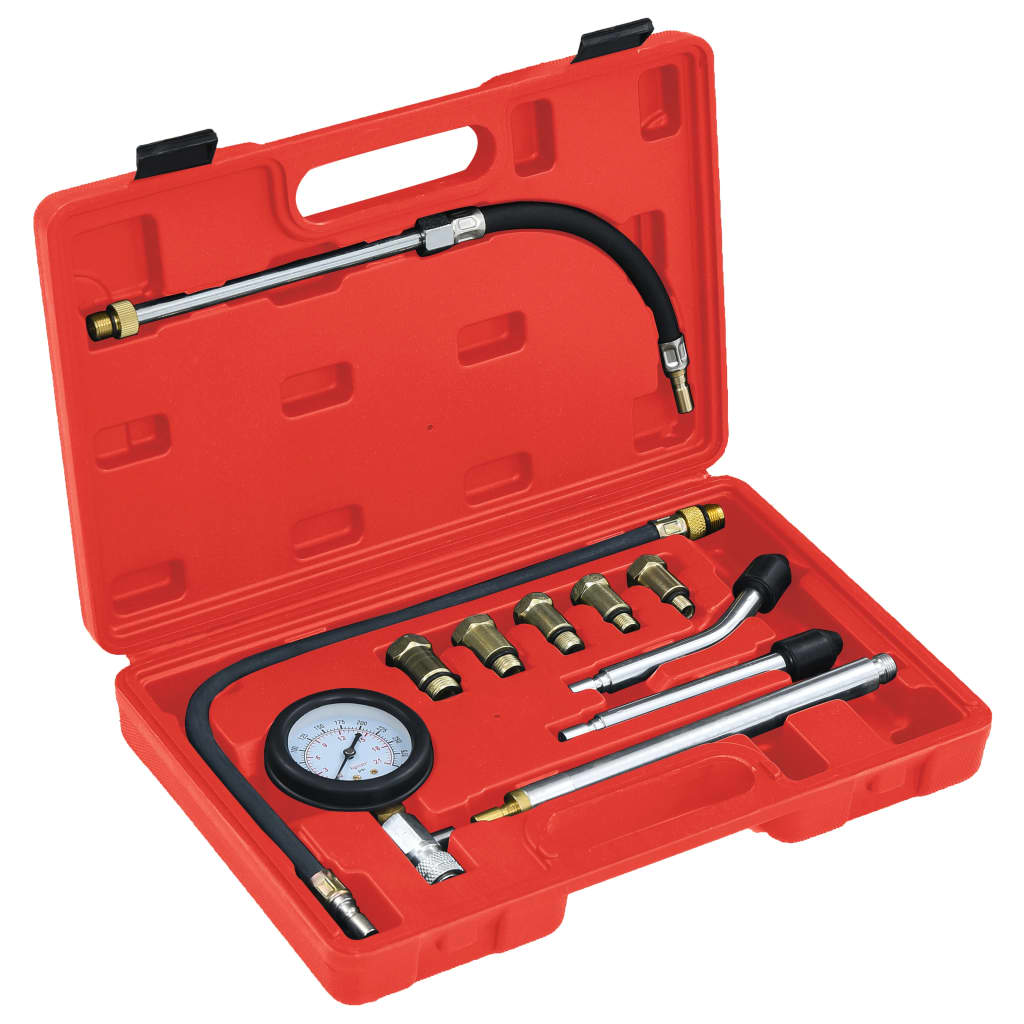 vidaXL Set tester compresie pentru motor pe benzină, 12 piese vidaXL Set tester compresie pentru motor pe benzină, 12 piese