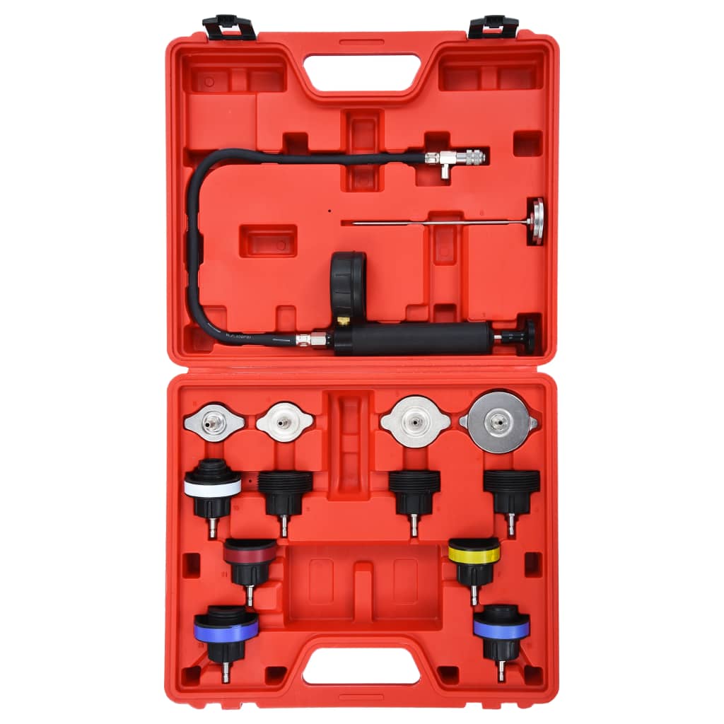 vidaXL Set testare presiune radiator și sistem de răcire, 14 piese vidaXL Set testare presiune radiator și sistem de răcire, 14 piese