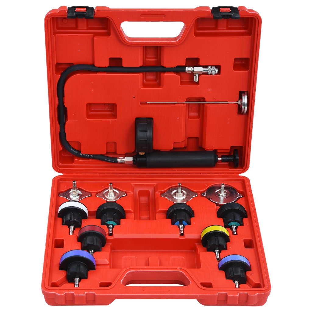 vidaXL Set testare presiune radiator și sistem de răcire, 14 piese vidaXL Set testare presiune radiator și sistem de răcire, 14 piese
