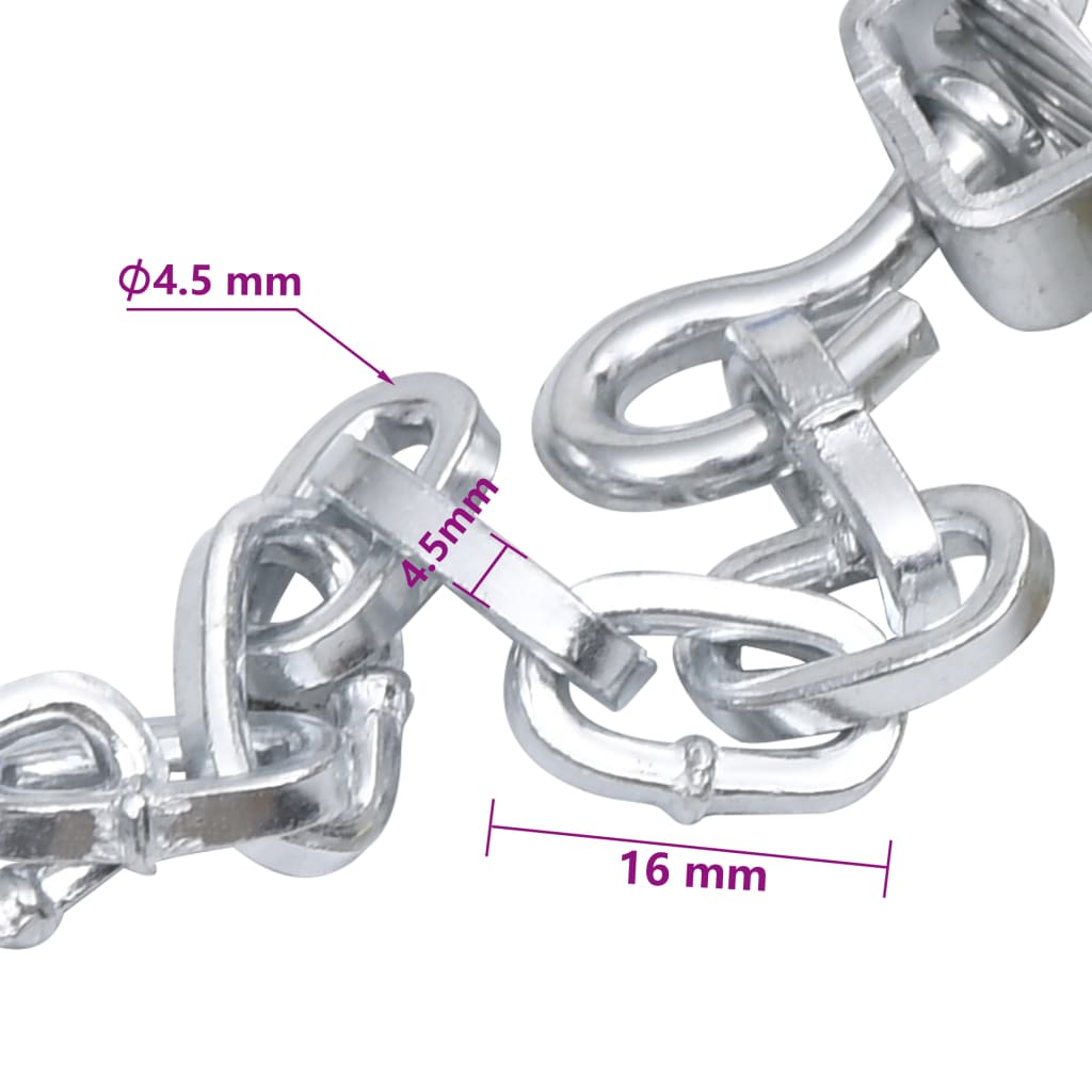 vidaXL Lanțuri antiderapante zăpadă auto, 2 buc., SUV 4x4, 16 mm, 460 vidaXL Lanțuri antiderapante zăpadă auto, 2 buc., SUV 4x4, 16 mm, 460