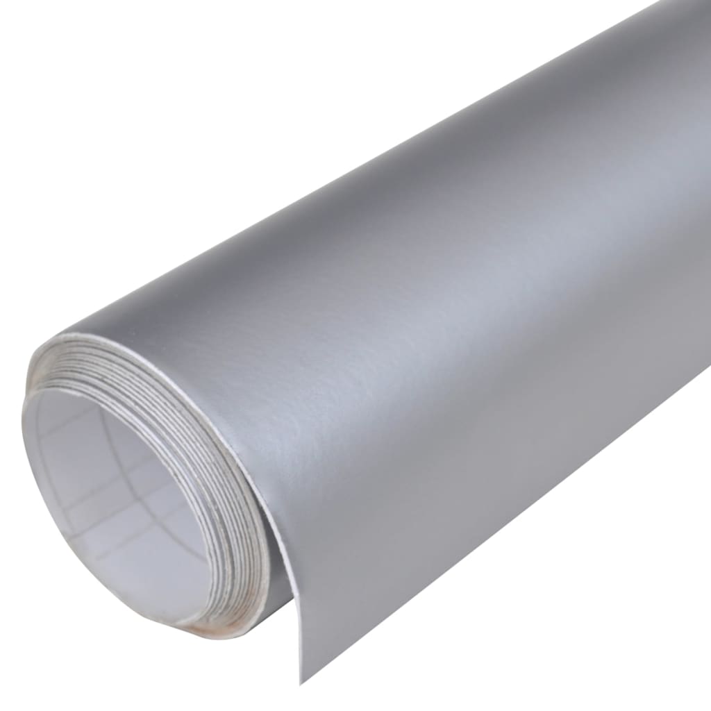 vidaXL Folii auto, 2 buc., argintiu mat, 100x150 cm + 50x150 cm vidaXL Folii auto, 2 buc., argintiu mat, 100x150 cm + 50x150 cm