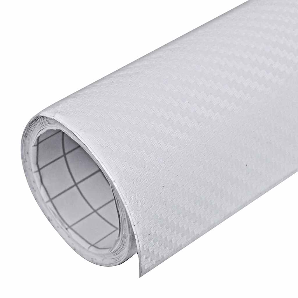 vidaXL Folii auto 3D, 2 buc., alb, 100x150 cm + 50x150 cm vidaXL Folii auto 3D, 2 buc., alb, 100x150 cm + 50x150 cm
