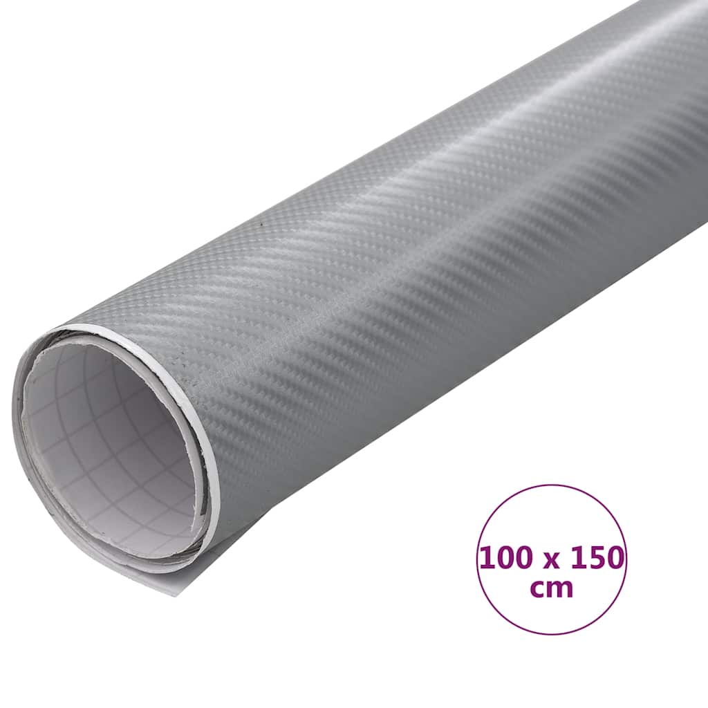 vidaXL Folie auto 4D, argintiu, 100x150 cm vidaXL Folie auto 4D, argintiu, 100x150 cm