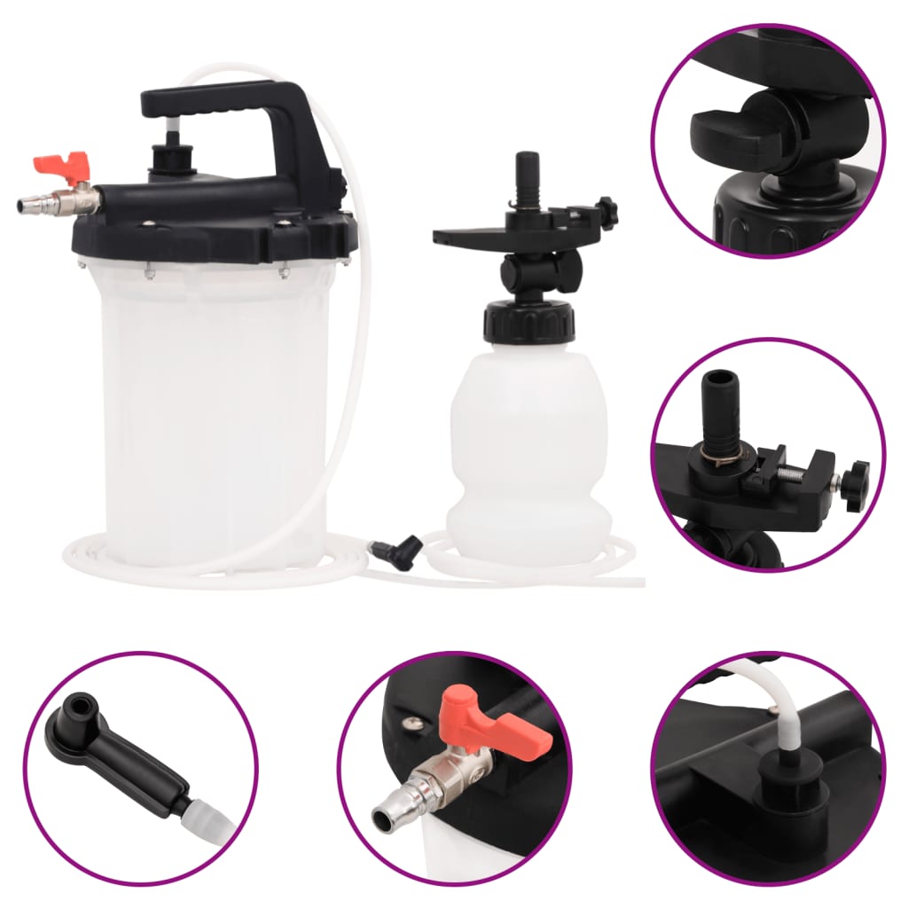 vidaXL Purjor de frână, alb și negru, 3 L vidaXL Purjor de frână, alb și negru, 3 L
