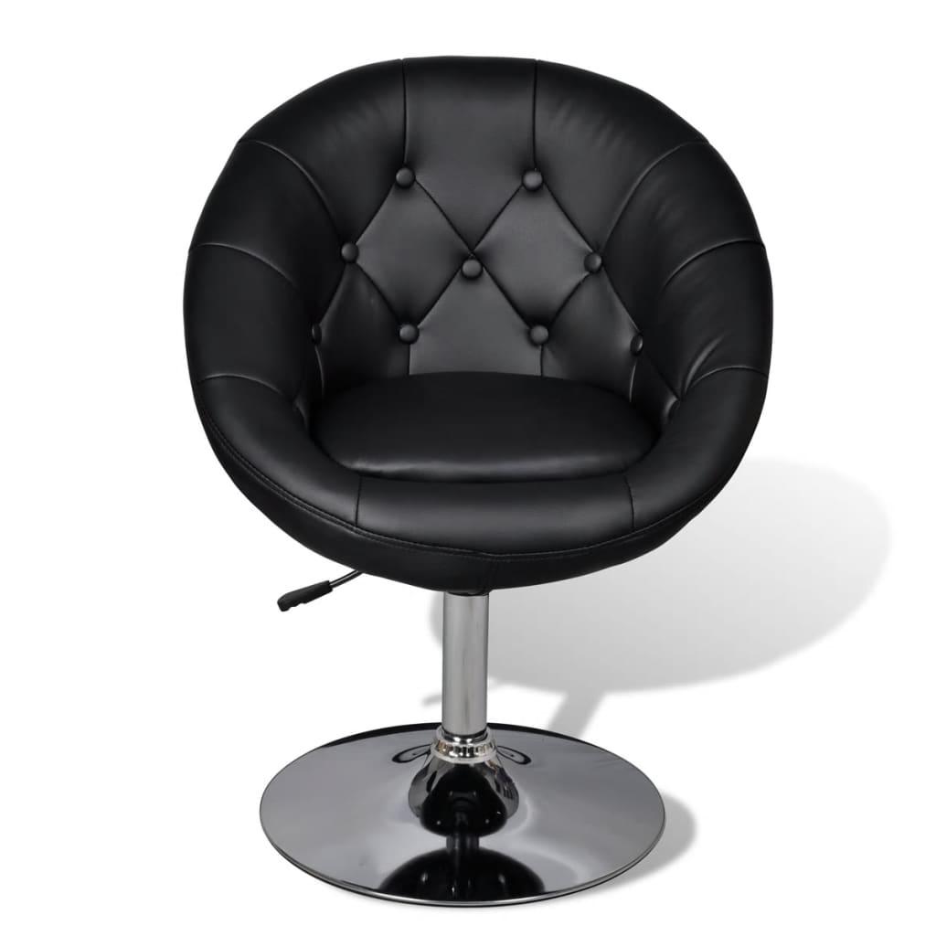 vidaXL Scaun de bar, negru, piele ecologică vidaXL Scaun de bar, negru, piele ecologică