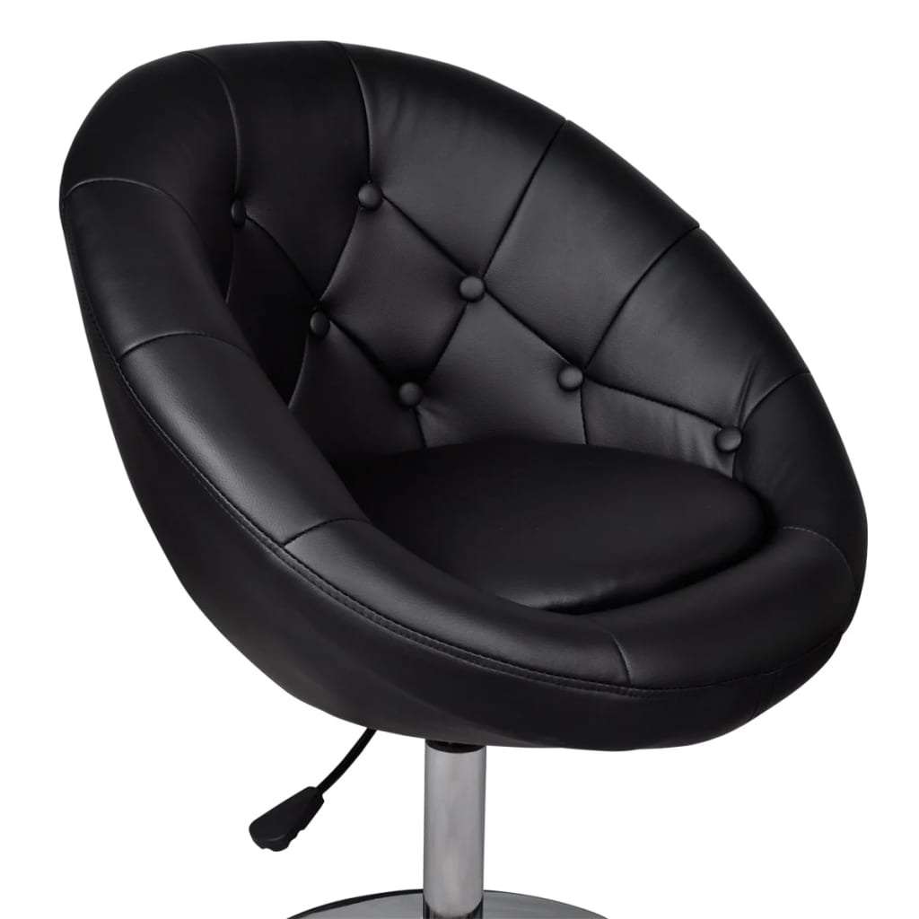 vidaXL Scaun de bar, negru, piele ecologică vidaXL Scaun de bar, negru, piele ecologică