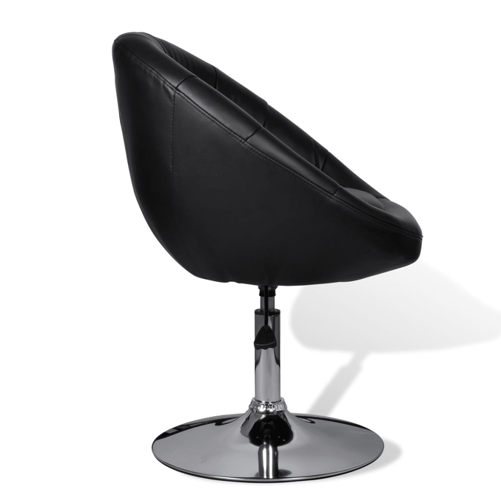 vidaXL Scaun de bar, negru, piele ecologică vidaXL Scaun de bar, negru, piele ecologică