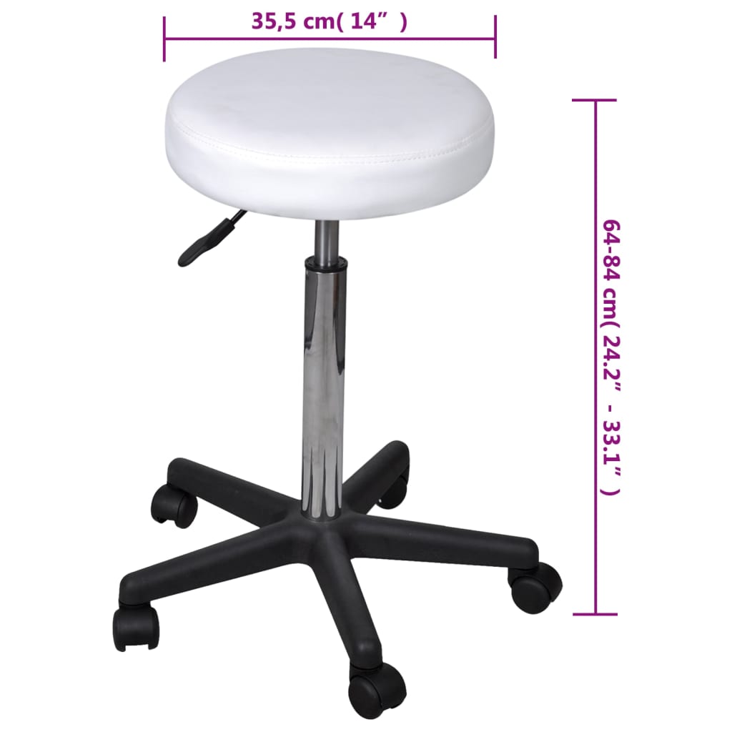 vidaXL Scaun de birou, alb vidaXL Scaun de birou, alb