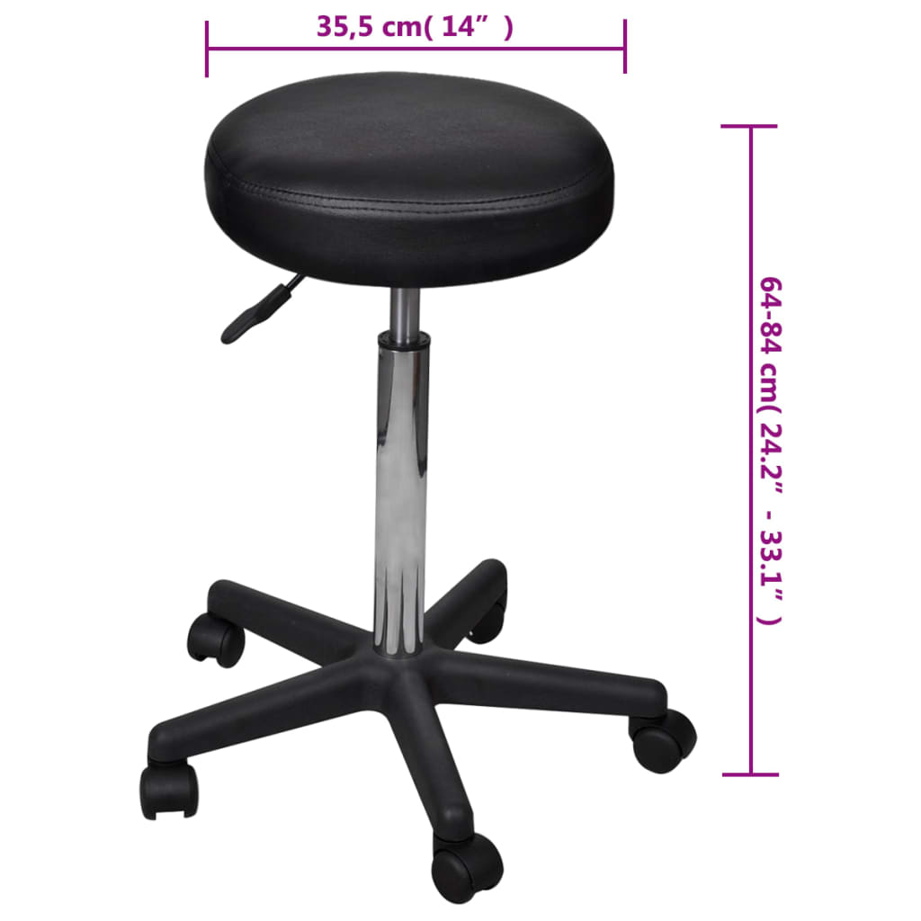 vidaXL Scaun de birou negru vidaXL Scaun de birou negru