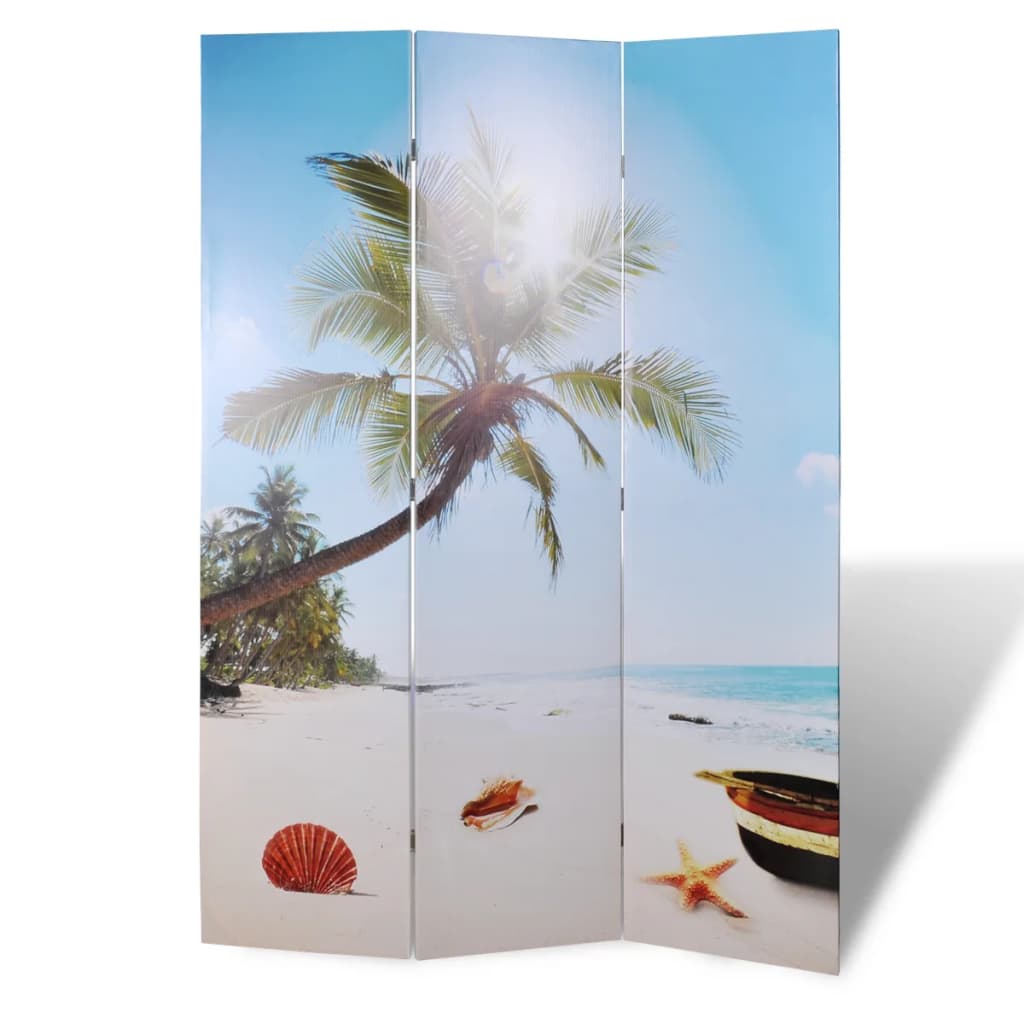 vidaXL Paravan de cameră pliabil, 120 x 170 cm, plajă vidaXL Paravan de cameră pliabil, 120 x 170 cm, plajă