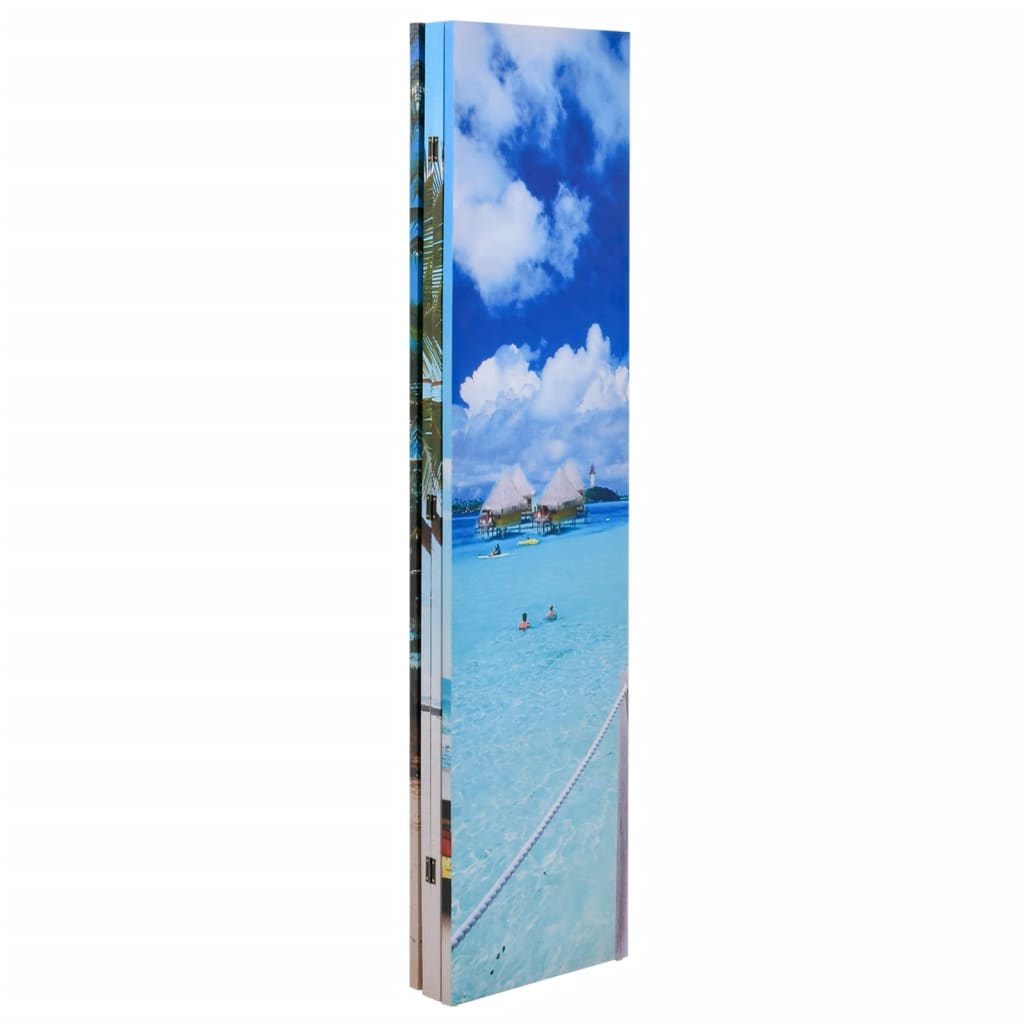 vidaXL Paravan de cameră pliabil, 160 x 170 cm, plajă vidaXL Paravan de cameră pliabil, 160 x 170 cm, plajă