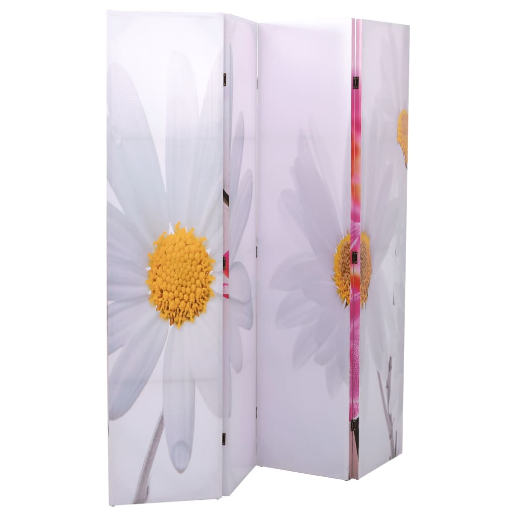 vidaXL Paravan de cameră pliabil, 160 x 170 cm, flori vidaXL Paravan de cameră pliabil, 160 x 170 cm, flori