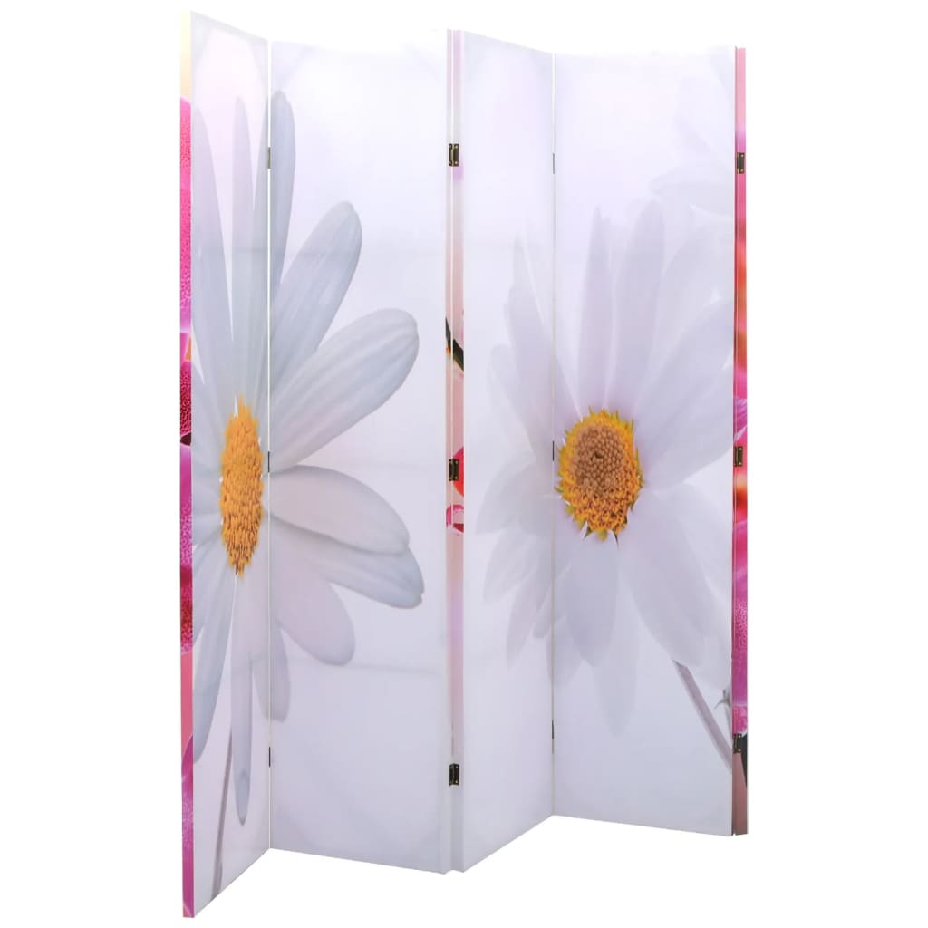 vidaXL Paravan de cameră pliabil, 200 x 170 cm, flori vidaXL Paravan de cameră pliabil, 200 x 170 cm, flori