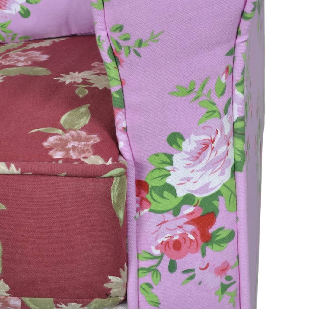 vidaXL Fotoliu cu design petice, material textil vidaXL Fotoliu cu design petice, material textil