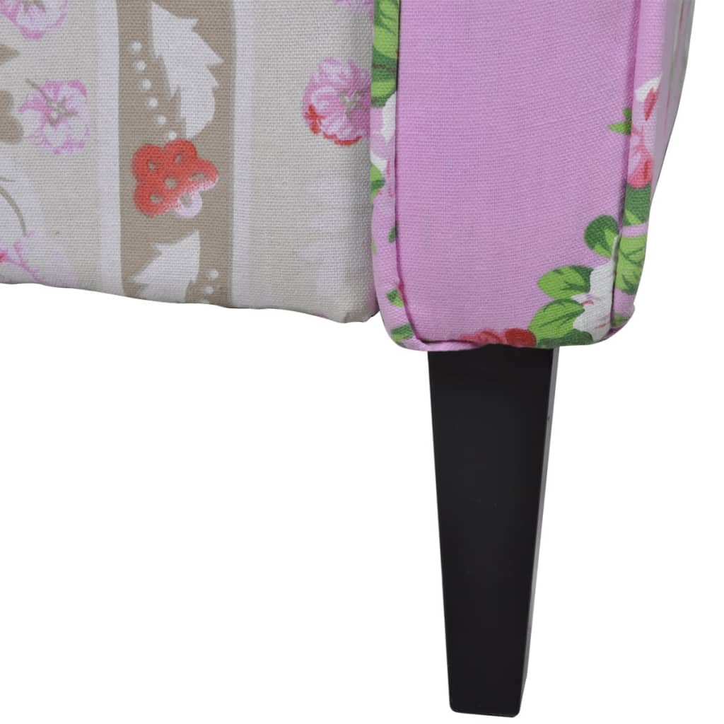 vidaXL Fotoliu cu design petice, material textil vidaXL Fotoliu cu design petice, material textil