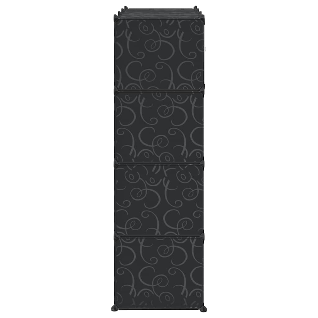 vidaXL Dulap modular cu 9 compartimente, 109x36,5x143 cm, negru și alb vidaXL Dulap modular cu 9 compartimente, 109x36,5x143 cm, negru și alb