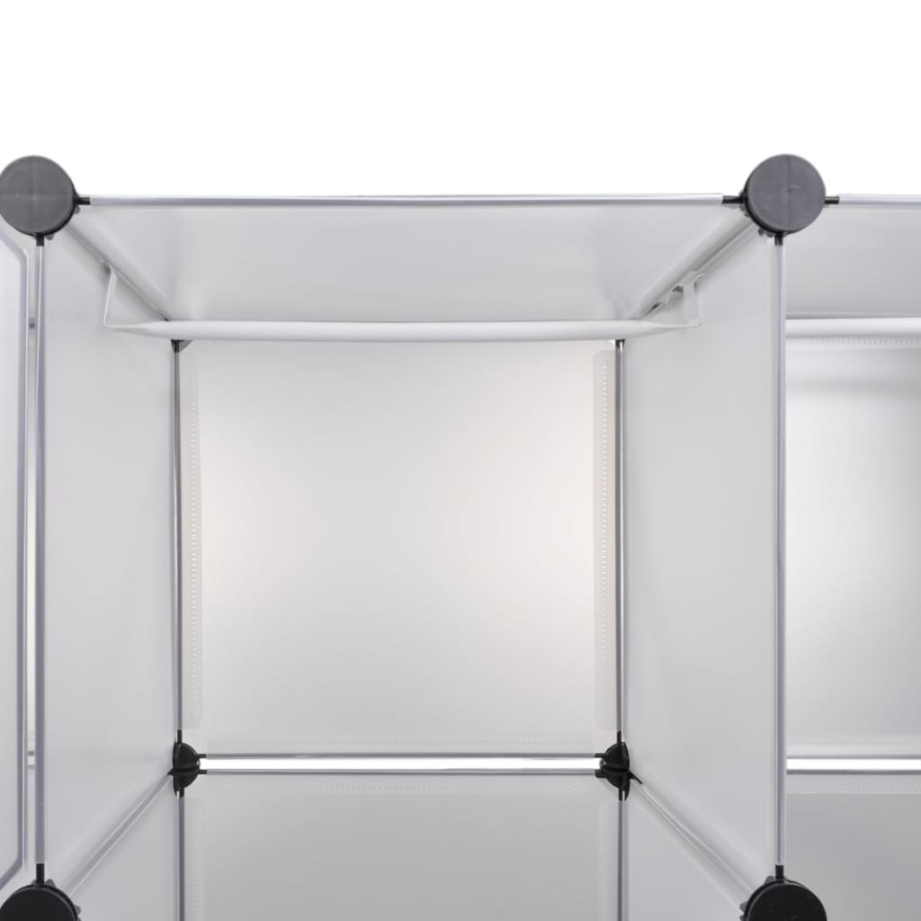vidaXL Dulap modular cu 18 compartimente alb 37 x 146 x 180,5 cm vidaXL Dulap modular cu 18 compartimente alb 37 x 146 x 180,5 cm